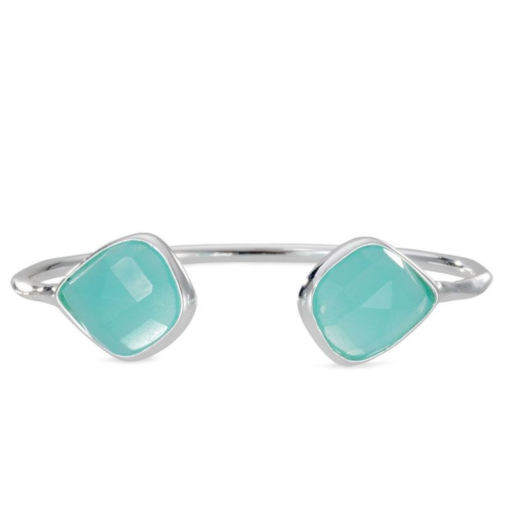 Silver & Aqua Stone Cuff Bracelet Stella & Dot